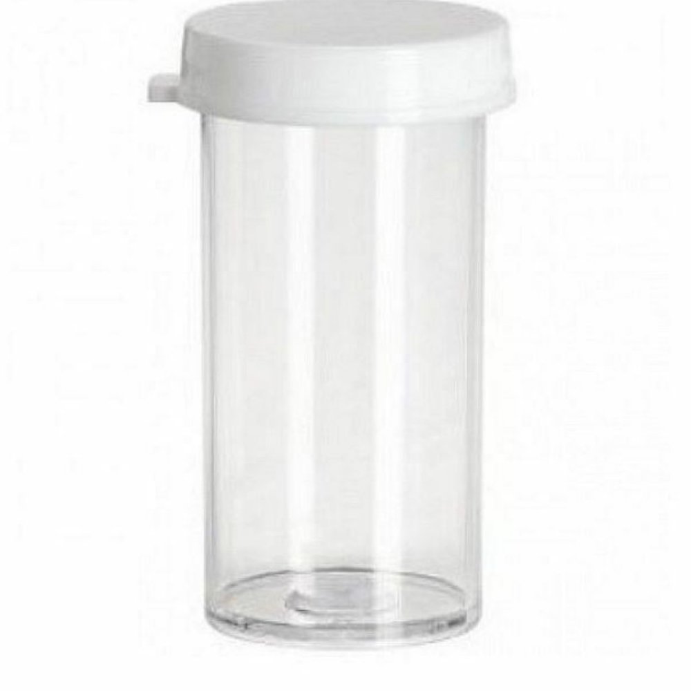 Plastic Snap Cap Vials Pack of 25, 1 oz/7 dram Polystyrene 1" x 2 1/8"